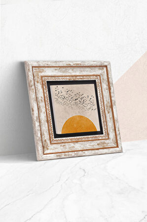 Minimalist Taş Duvar Tablosu Çerçeveli Duvar Dekoru Wall Art