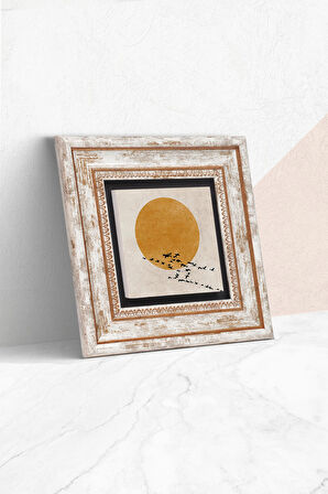 Minimalist Taş Duvar Tablosu Çerçeveli Duvar Dekoru Wall Art