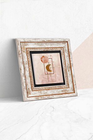 Minimalist Soyut Taş Duvar Tablosu Çerçeveli Duvar Dekoru Wall Art