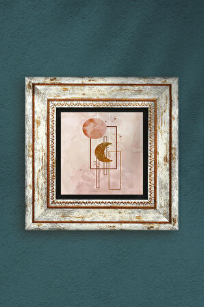 Minimalist Soyut Taş Duvar Tablosu Çerçeveli Duvar Dekoru Wall Art