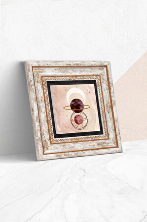 Minimalist Soyut Taş Duvar Tablosu Çerçeveli Duvar Dekoru Wall Art