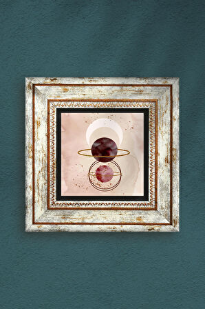 Minimalist Soyut Taş Duvar Tablosu Çerçeveli Duvar Dekoru Wall Art