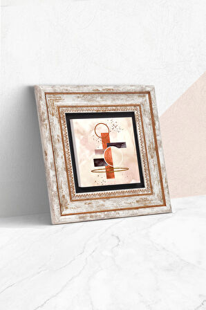 Minimalist Soyut Taş Duvar Tablosu Çerçeveli Duvar Dekoru Wall Art