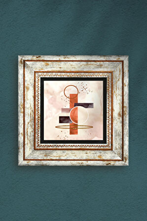 Minimalist Soyut Taş Duvar Tablosu Çerçeveli Duvar Dekoru Wall Art