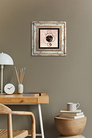 Minimalist Soyut Taş Duvar Tablosu Çerçeveli Duvar Dekoru Wall Art