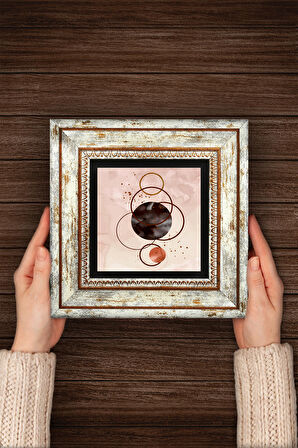 Minimalist Soyut Taş Duvar Tablosu Çerçeveli Duvar Dekoru Wall Art