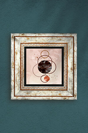 Minimalist Soyut Taş Duvar Tablosu Çerçeveli Duvar Dekoru Wall Art