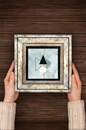 Minimalist Soyut Taş Duvar Tablosu Çerçeveli Duvar Dekoru Wall Art