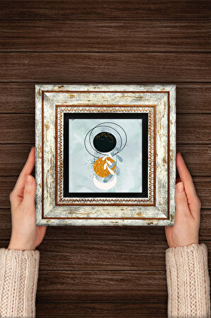 Minimalist Soyut Taş Duvar Tablosu Çerçeveli Duvar Dekoru Wall Art