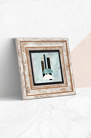Minimalist Soyut Taş Duvar Tablosu Çerçeveli Duvar Dekoru Wall Art