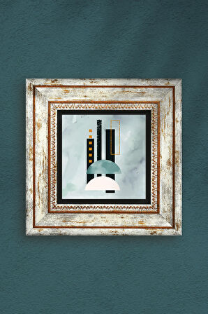 Minimalist Soyut Taş Duvar Tablosu Çerçeveli Duvar Dekoru Wall Art