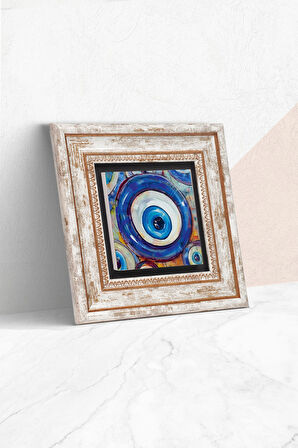 Nazar Taş Duvar Tablosu Çerçeveli Duvar Dekoru Wall Art