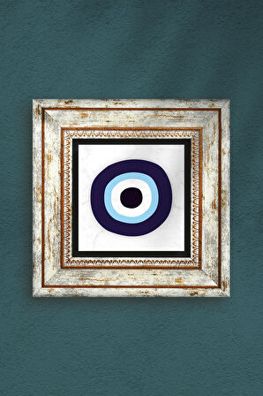 Nazar Taş Duvar Tablosu Çerçeveli Duvar Dekoru Wall Art