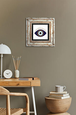 Nazar Taş Duvar Tablosu Çerçeveli Duvar Dekoru Wall Art