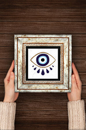 Nazar Taş Duvar Tablosu Çerçeveli Duvar Dekoru Wall Art