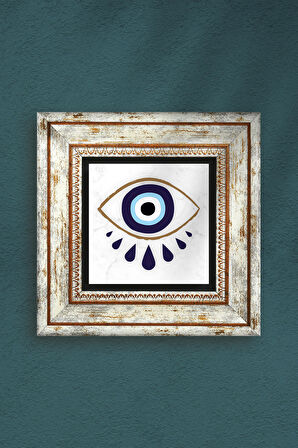 Nazar Taş Duvar Tablosu Çerçeveli Duvar Dekoru Wall Art