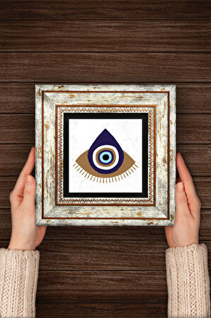 Nazar Taş Duvar Tablosu Çerçeveli Duvar Dekoru Wall Art