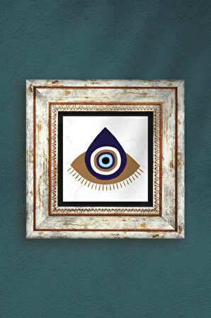 Nazar Taş Duvar Tablosu Çerçeveli Duvar Dekoru Wall Art