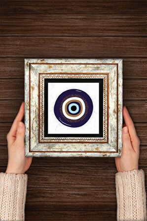 Nazar Taş Duvar Tablosu Çerçeveli Duvar Dekoru Wall Art