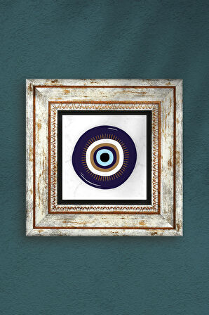 Nazar Taş Duvar Tablosu Çerçeveli Duvar Dekoru Wall Art
