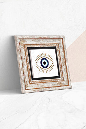 Nazar Taş Duvar Tablosu Çerçeveli Duvar Dekoru Wall Art