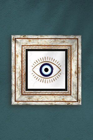 Nazar Taş Duvar Tablosu Çerçeveli Duvar Dekoru Wall Art