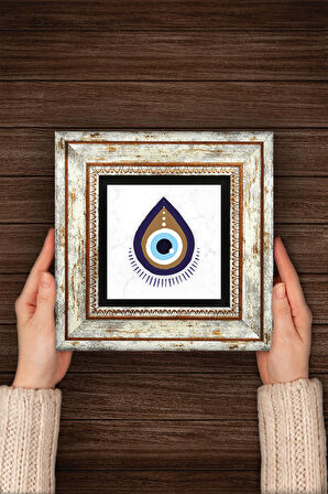 Nazar Taş Duvar Tablosu Çerçeveli Duvar Dekoru Wall Art