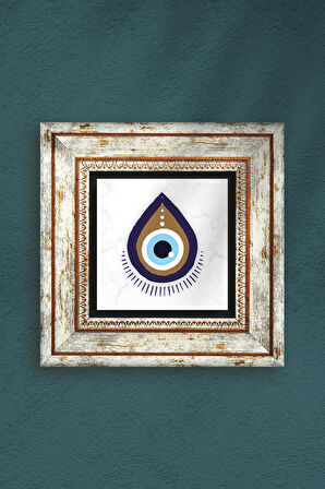 Nazar Taş Duvar Tablosu Çerçeveli Duvar Dekoru Wall Art
