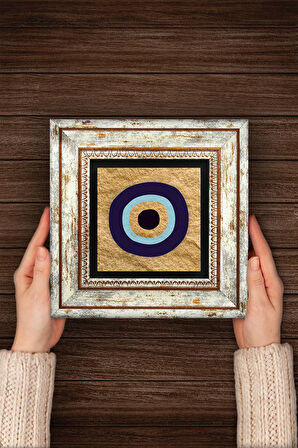 Nazar Taş Duvar Tablosu Çerçeveli Duvar Dekoru Wall Art