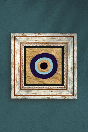 Nazar Taş Duvar Tablosu Çerçeveli Duvar Dekoru Wall Art