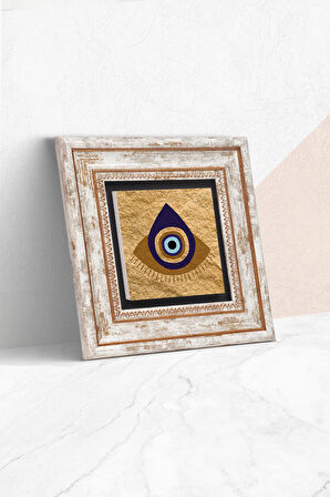 Nazar Taş Duvar Tablosu Çerçeveli Duvar Dekoru Wall Art