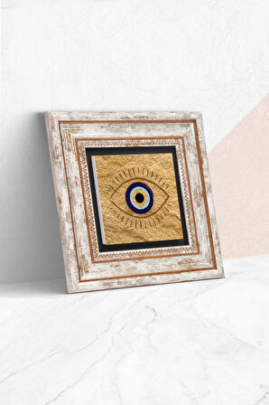 Nazar Taş Duvar Tablosu Çerçeveli Duvar Dekoru Wall Art