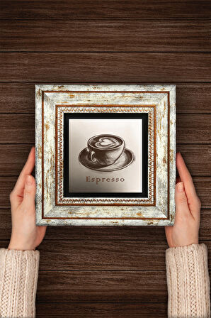 Kahve Taş Duvar Tablosu Çerçeveli Duvar Dekoru Wall Art