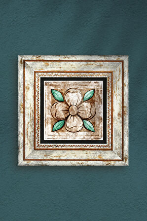 Fas Desenli Vintage Taş Duvar Tablosu Çerçeveli Duvar Dekoru Wall Art