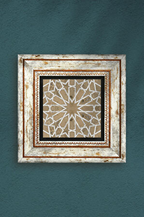 Etnik Desen Taş Duvar Tablosu Çerçeveli Duvar Dekoru Wall Art