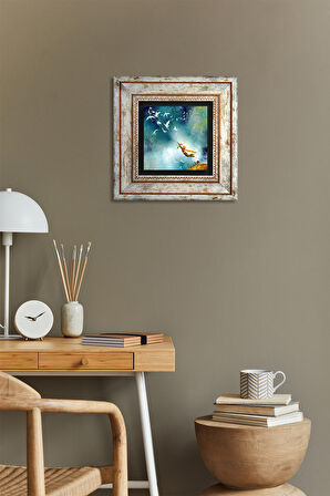 Küçük Prens Taş Duvar Tablosu Çerçeveli Duvar Dekoru Wall Art