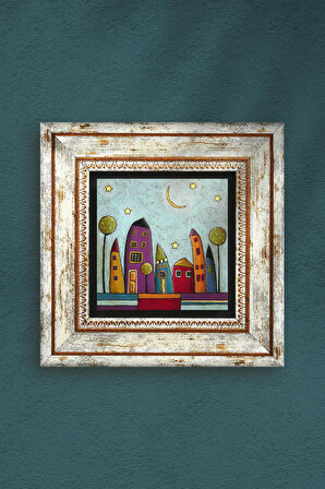 Minimalist Bohem Taş Duvar Tablosu Çerçeveli Duvar Dekoru Wall Art