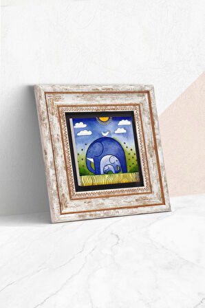 Fil Taş Duvar Tablosu Çerçeveli Duvar Dekoru Wall Art