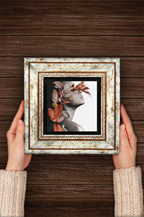 Bahar Düşü Serisi Taş Duvar Tablosu Çerçeveli Duvar Dekoru Wall Art