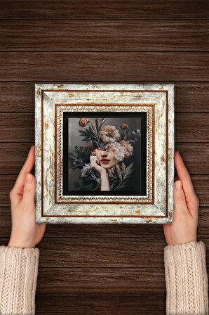 Bahar Düşü Serisi Taş Duvar Tablosu Çerçeveli Duvar Dekoru Wall Art