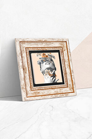 Bahar Düşü Serisi Taş Duvar Tablosu Çerçeveli Duvar Dekoru Wall Art