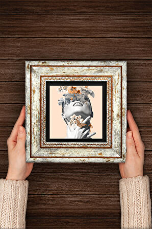 Bahar Düşü Serisi Taş Duvar Tablosu Çerçeveli Duvar Dekoru Wall Art