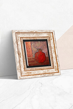 Nar Taş Duvar Tablosu Çerçeveli Duvar Dekoru Wall Art
