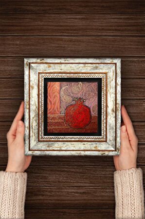 Nar Taş Duvar Tablosu Çerçeveli Duvar Dekoru Wall Art