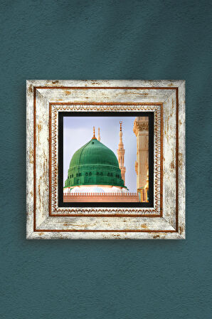 Ravza-i Mutahhara Taş Duvar Tablosu Çerçeveli Duvar Dekoru Wall Art