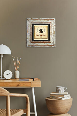 Kahve Taş Duvar Tablosu Çerçeveli Duvar Dekoru Wall Art