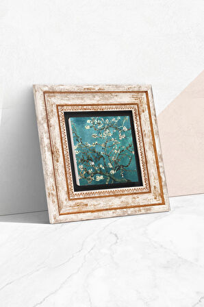 Van Gogh Badem Ağacı Taş Duvar Tablosu Çerçeveli Duvar Dekoru Wall Art