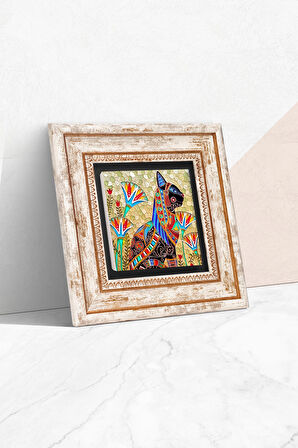 Antik Mısır Taş Duvar Tablosu Çerçeveli Duvar Dekoru Wall Art