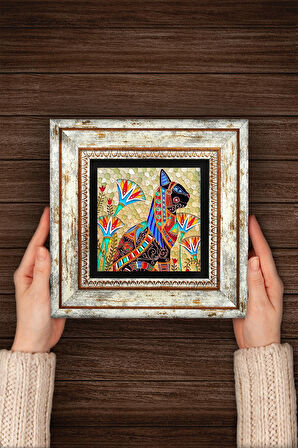 Antik Mısır Taş Duvar Tablosu Çerçeveli Duvar Dekoru Wall Art