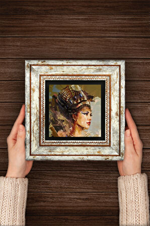 Antik Mısır Taş Duvar Tablosu Çerçeveli Duvar Dekoru Wall Art